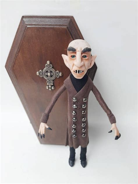 Nosferatu in Handmade Wooden Coffin Box One of a Kind Vampire | Etsy