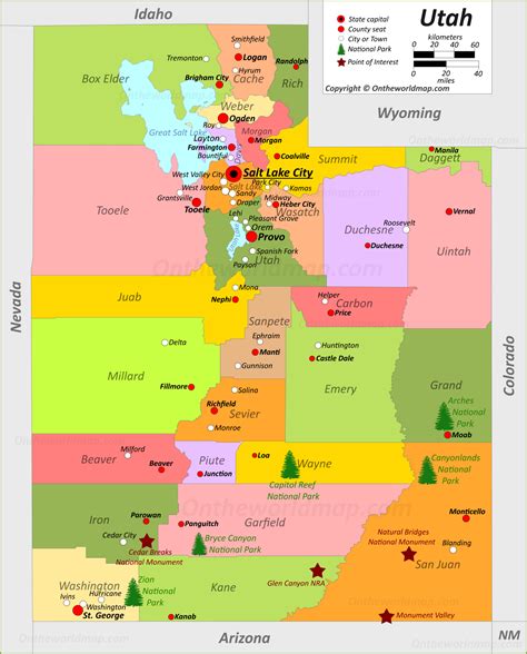 Utah State Maps | USA | Maps of Utah (UT)