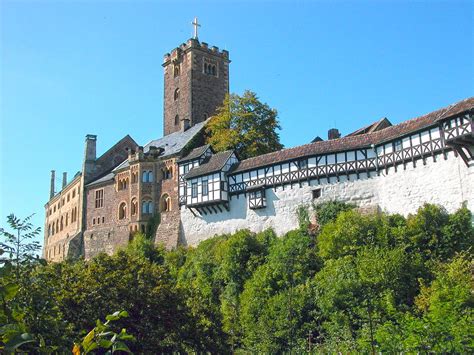 The Wartburg Castle with Romanesque architecture throws us way back to the Middle Ages ...