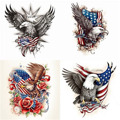 American Flag Eagle Tattoo