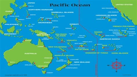 Map Of The Pacific Ocean Islands - Cape May County Map