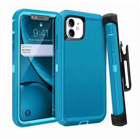 Case Cover with Screen & Clip fit Otterbox Defender for iphone 11 Teal ...