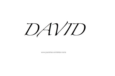 David Name Tattoo Designs