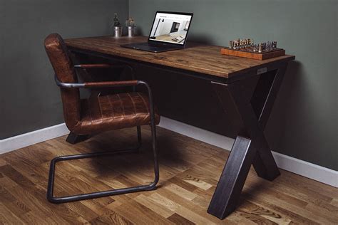 Industrial Office Desks – Russell Oak & Steel