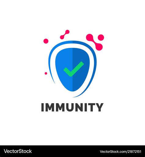 Immunity logo template for immune medicine Vector Image