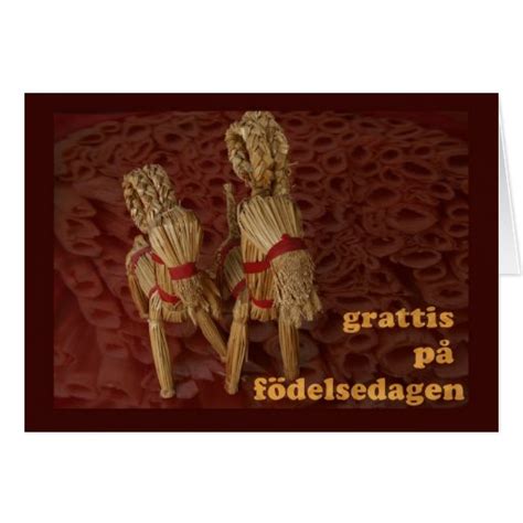 Happy Birthday in Swedish Card | Zazzle