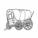 Pioneer Wagon Coloring Page 25392 20045 sketch template