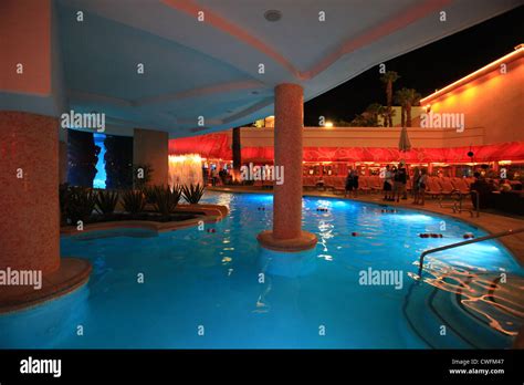 Pool in Golden nugget casino hotel in Las Vegas, Nevada, US Stock Photo ...