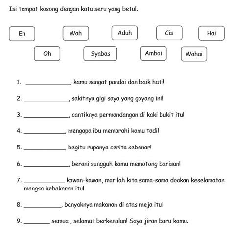 Aktiviti PDPR 3.0 Bahasa Melayu Tahun 2 Jilid 1 (Kata Seru) - Cikgu ...