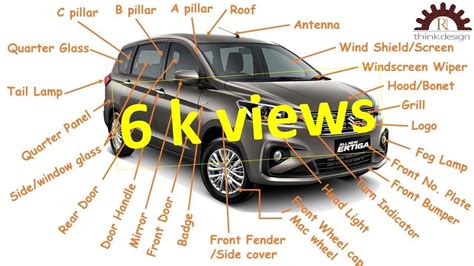 Name Of Basic Car Parts exterior Part - I # car parts nomenclature ...