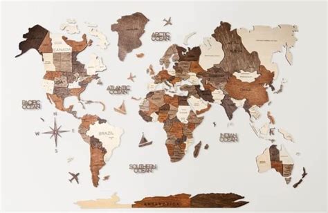 Best Wooden World Maps (Bestselling 3D Wood Wall Art in 2024) | Mappr