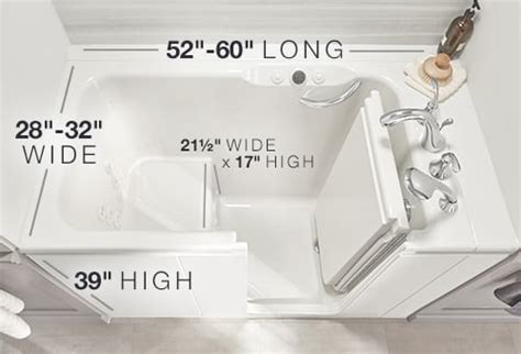 Walk-In Tub Dimensions | Bathtub Specifications | KOHLER Walk-In Bath