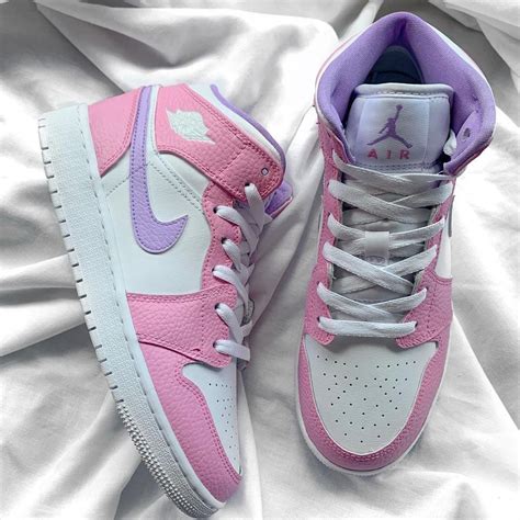 Nike AJ1 Light Pink & Purple Air Jordan 1 Customs | Etsy