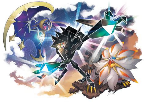 File:Ultra Sun Ultra Moon Necrozma Solgaleo Lunala artwork.png ...