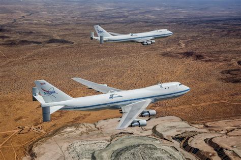 Rare photo of both of NASA's modified Boeing 747 Shuttle Carrier's : r ...