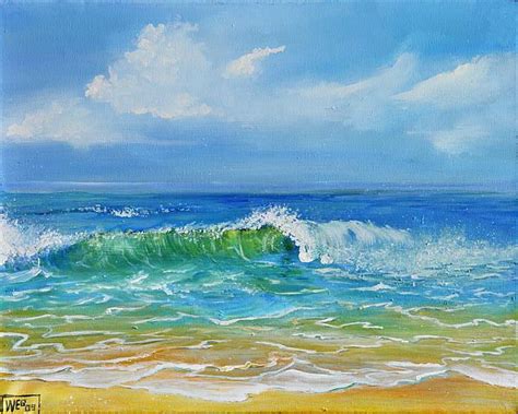 Oceanscape Painting - Oceanscape Fine Art Print by TERESA WEGRZYN ...