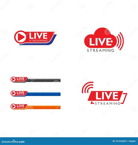 Live Stream Logo Design. Vector Illustration Stock Vector ...