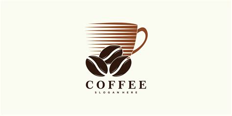 coffee logo design for coffee shop icon with creative concept premium vector 12650835 Vector Art ...