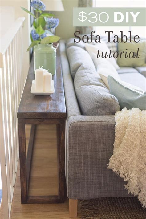 How To Build A Sofa Table To Save Space