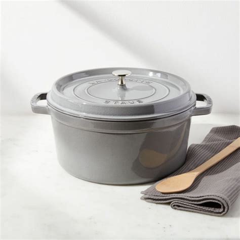 Staub ® 7-Qt Graphite Round Cocotte | Crate and Barrel Philippines