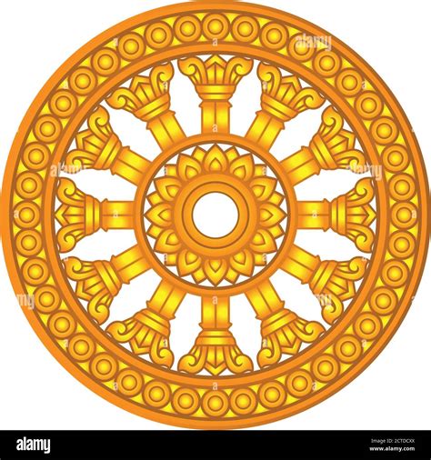 Dharma wheel buddha Stock Vector Images - Alamy