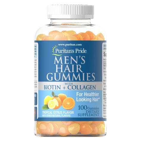 Puritan’s Pride Men’s Hair Gummies with Biotin and Collagen by 100 gummies - Maxhub Pharmacy