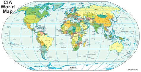 CIA World Map: made for use by U.S. government officials