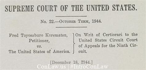 An Introduction to Constitutional Law » Korematsu v. United States