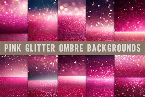 Pink Glitter Ombre Backgrounds Graphic by Cool Worker · Creative Fabrica