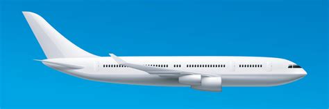 Modern passenger jet airplane side view. Vector EPS 10 3030677 Vector ...