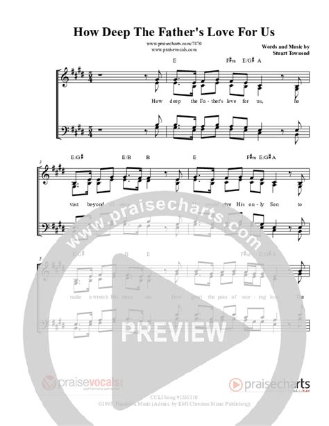 How Deep The Father's Love For Us Sheet Music PDF (PraiseVocals) - PraiseCharts