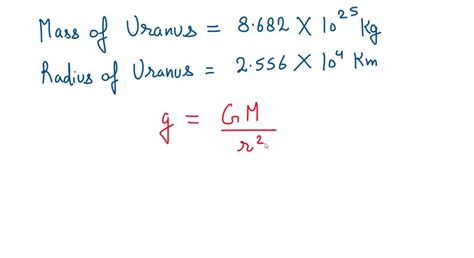 SOLVED: Part B What is the acceleration due to gravity on the surface ...