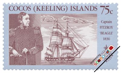 COCOS ISLANDS 1990 Commemorative Stamps 75 cents, | Explorers and Their ...