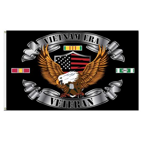 Vietnam Era Veteran Flag with Eagle and Shield Graphics