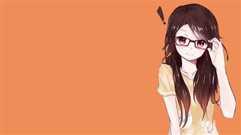 HD wallpaper: brown haired female anime illustration, anime girls, glasses | Wallpaper Flare