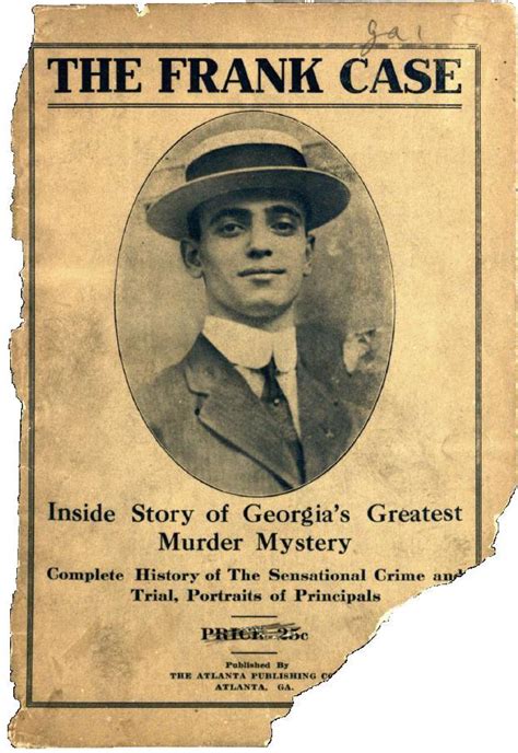 Leo Frank Trial Report Digitized – University Library News