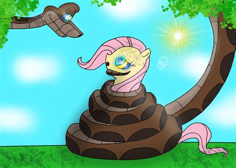 Kaa Captures Fluttershy by Kinipharian on DeviantArt