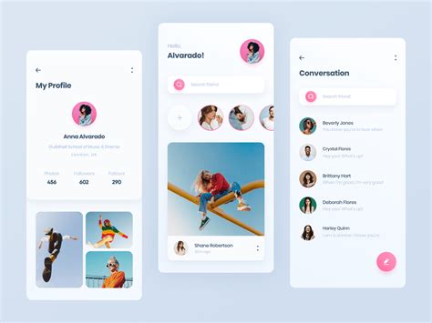 Profile Screen UI Design Inspiration - Wendy Zhou