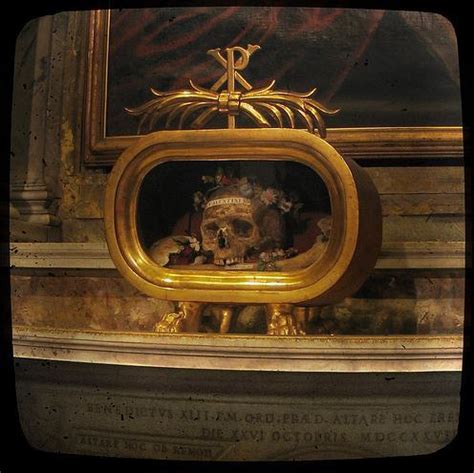 St. Valentine’s skull. Crowned with flowers, kept... - Here is something.