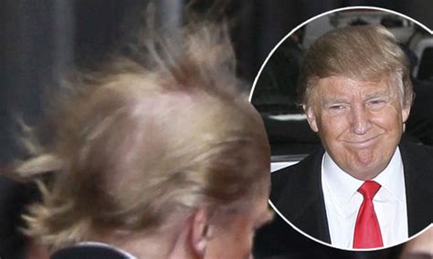 Donald Trump has a hair encounter with fans as the wind catches him out ...