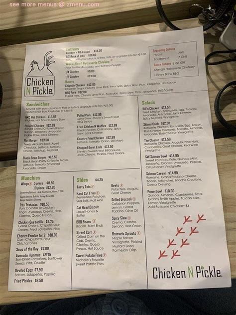 Online Menu of Chicken N Pickle- Grand Prairie Restaurant, Grand Prairie, Texas, 75052 - Zmenu