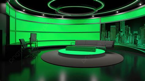 Green Screen Enabled 3d Virtual Tv Studio Set For News Broadcasts ...