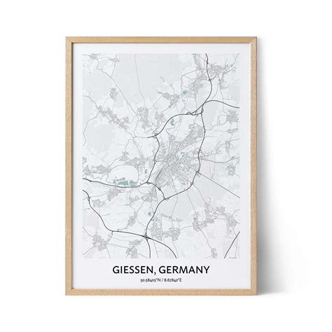 Giessen Map Poster - Your City Map Art - Positive Prints