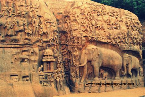 Mamallapuram (Mahabalipuram) - Tamil Nadu / Rock Cut Carvings[theevolvingbackpacker.com]