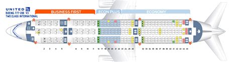 Seat map Boeing 777-200 United Airlines. Best seats in plane