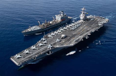 American USS Gerald R. Ford aircraft carrier leaves Mediterranean Sea