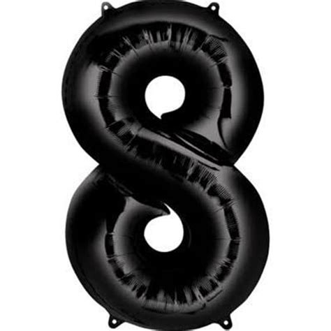 Giant Black Number 8 Foil Balloon 34" - Walmart.com - Walmart.com