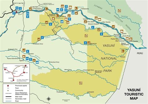 Tourist Map of Yasuni National Park - PlanetAndes