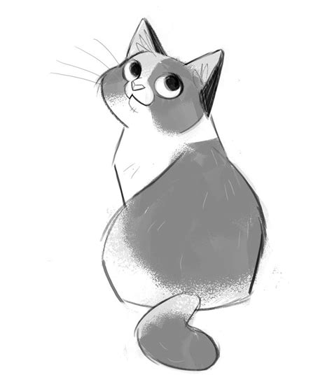 Daily Cat Drawings | Cute cat drawing, Cat drawing, Animal drawings