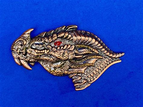 DRAGON HEAD Chinese Medieval tattoo Bronze color cut… - Gem